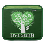 Tree of Hearts Live Green Sleeve For iPads