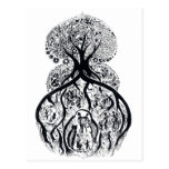 TREE of LIFE - black & white Postcard