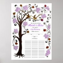 Tree of Life Quaker Wedding certificate (vllw) Posters
