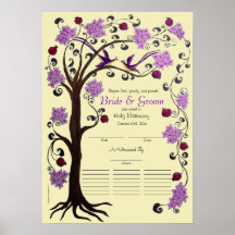 Tree of Life Quaker Wedding certificate (vpi) Posters