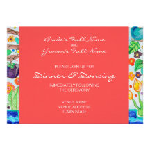 Tree of Life Wedding Reception Invitation