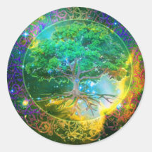 Tree of Life Wellness Round Sticker