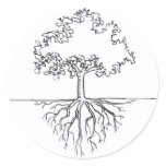 Tree Roots Round Sticker
