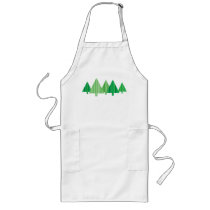 Tree Stripes Christmas Apron