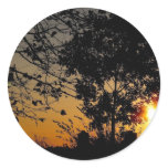 Tree & Sunset Skyline 2 Round Sticker