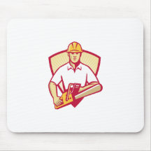 tree surgeon arborist gardener chainsaw mousepad