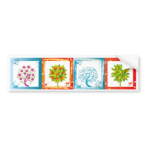 Tree tiles 1x4b bumper stickers