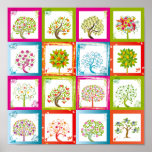 Tree tiles 4x4 print