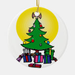 Tree with angel on top & gifts christmas tree ornaments