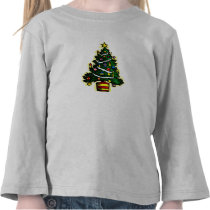 Tree with candle on top tee shirt
