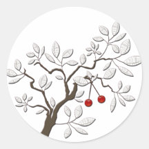 Tree with Cherries Stickers