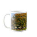 Tree With Falling Leaves In Autumn mugs