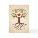 Tree with heart and roots family reunion invite