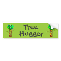 TREEHUGGER bumper sticker