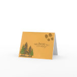 Trees and Foot Prints Birthday Card