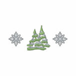 Trees and Snowflakes embroidered shirts