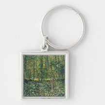 Trees and Undergrowth, 1887 Keychain