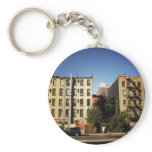 Trees Between Buildings, Alphabet City, NYC Keychain