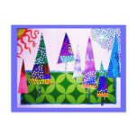 Trees Collage, Happy Holidays postcards