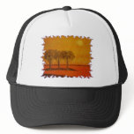 trees in orange scene trucker hats