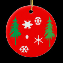 Trees & Snowflakes Christmas Tree Ornament ornaments