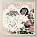 Trellis Rose Vintage - Art to Frame Personalised posters