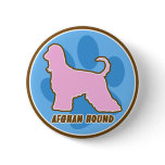 Trendy Afghan Hound buttons