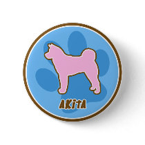 Trendy Akita Button
