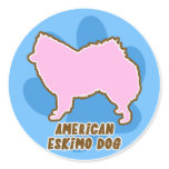 Trendy American Eskimo Dog Stickers