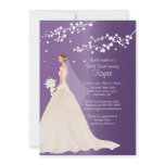 Trendy Amethyst Bride Bridal Shower Invite