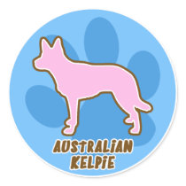 Trendy Australian Kelpie Stickers
