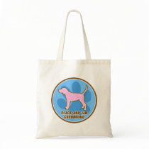 Trendy Black and Tan Coonhound Canvas Bag