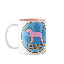 Trendy Black and Tan Coonhound Coffee Mugs