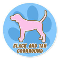 Trendy Black and Tan Coonhound Stickers