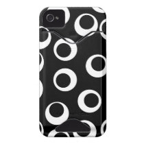 Trendy black and white retro design. iphone 4 id cover