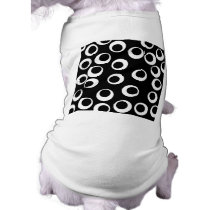 Trendy black and white retro design. Custom Dog T Shirt