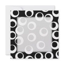Trendy black and white retro design. Custom Personalized Announcement