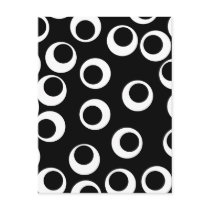 Trendy black and white retro design. Custom Post Card
