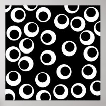 Trendy black and white retro design. Custom Posters