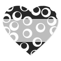Trendy black and white retro design. Custom Stickers