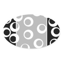 Trendy black and white retro design. Custom Sticker