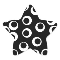 Trendy black and white retro design. Custom Sticker