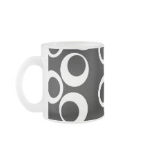 Trendy black and white retro design. coffee mug