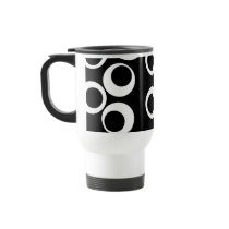 Trendy black and white retro design. mug