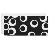 Trendy black and white retro design. customized rack card