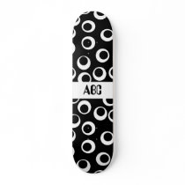 Trendy black and white retro design. skate board decks