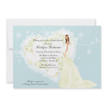 Trendy Bride Bridal Shower Heart Invitation