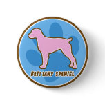 Trendy Brittany Spaniel buttons