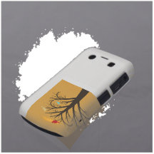 Trendy chic gold red birds blackberry bold case