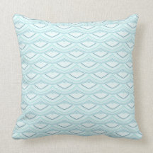 Trendy Chinese Dragon Scale Scallop ZigZag Pattern Pillows